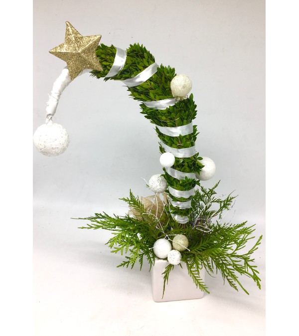Grinch tree white and gold