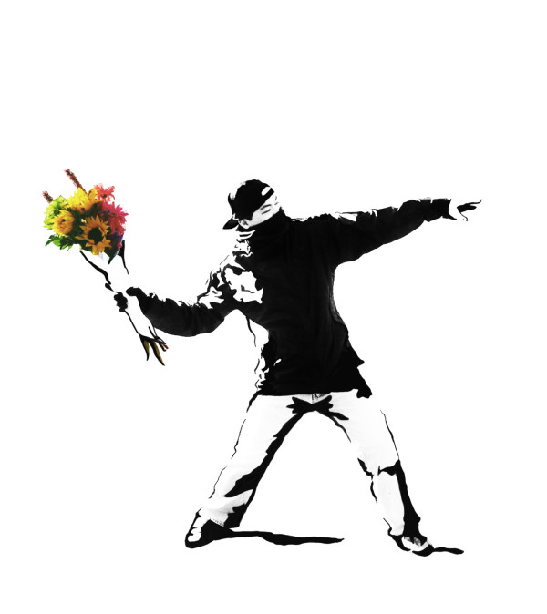 FLOWER BOMBER - THE "BANKSY" WRAP OF FLOWERS