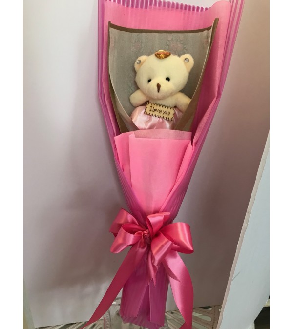 I Love You teddy bear bouquet