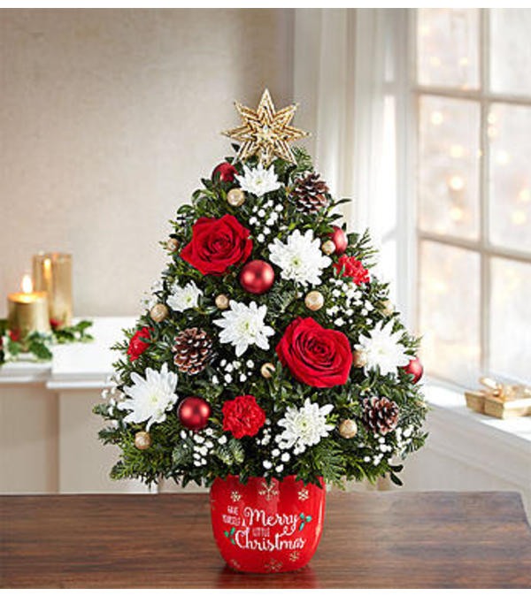 Little Christmas Holiday Flower Tree