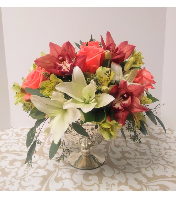 Lilies & Roses Centerpiece
