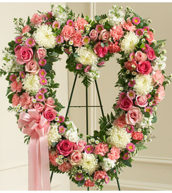 Pink and White Open Heart