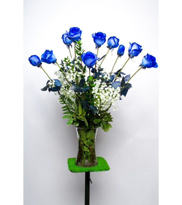true blue roses