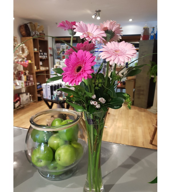 Smiling Gerbera daisies