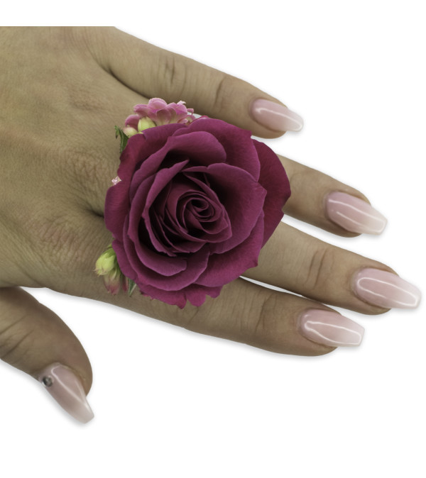 Fuchsia Floral Ring
