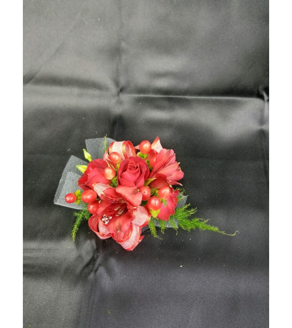 Classy Crimson Corsage
