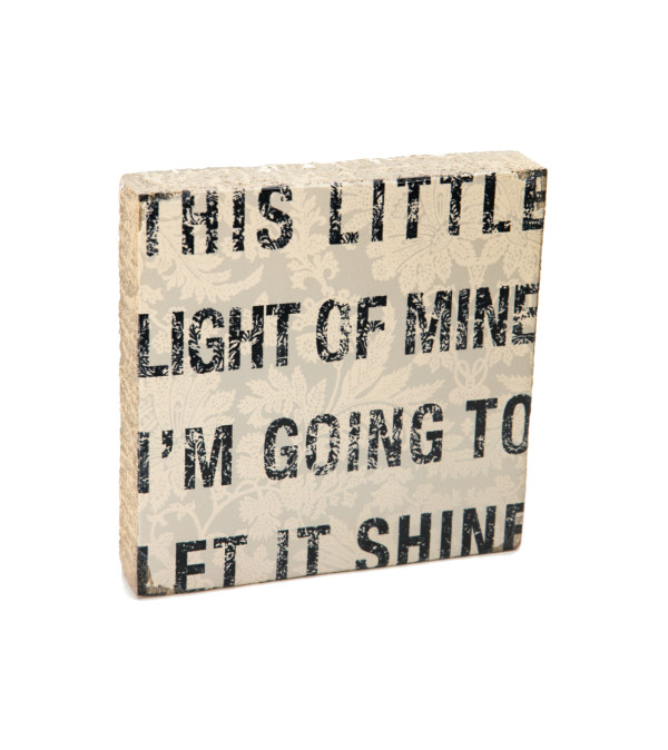 This Little Light of Mine Block Art I