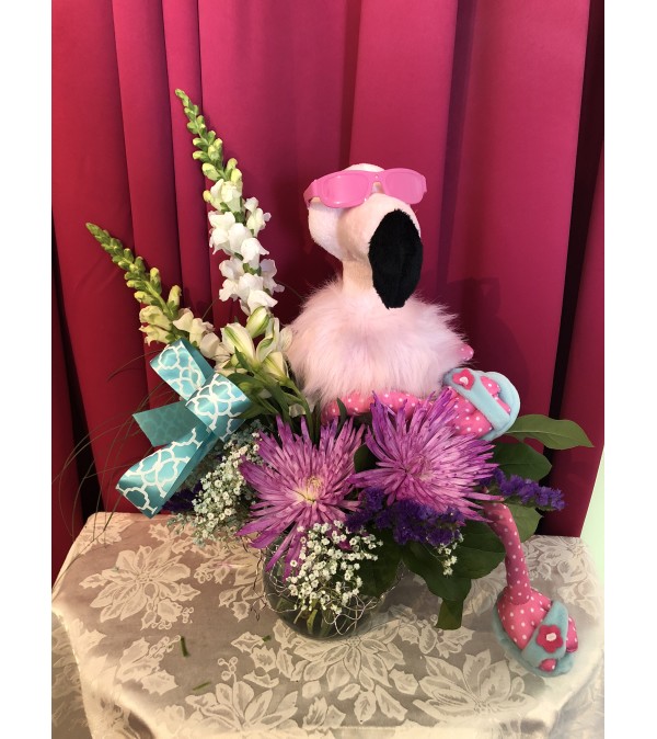 Franny the Flamingo is our newest stuffy this summer! Shes is as