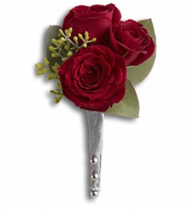 The King's Red Rose Boutonniere
