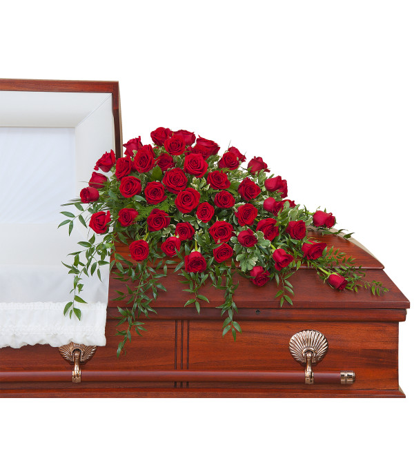 Simply Roses Casket Spray DW