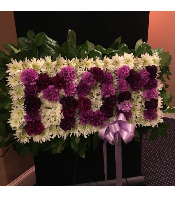 MOM Funeral Spray - Purples - Philadelphia, PA Florist