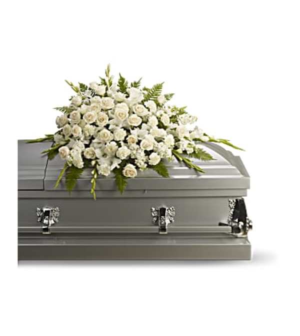 Silken Serenity Casket Spray by Teleflora