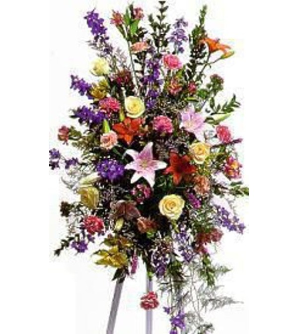 Colorful Standing Spray Mixed Flowers