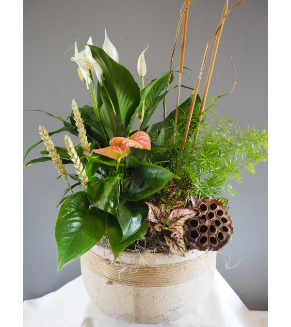 Beautiful Blooming Stoneware Garden