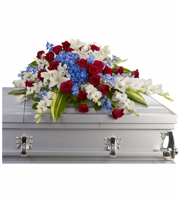 Distinguished Service (Red/White/Blue) Casket Spray
