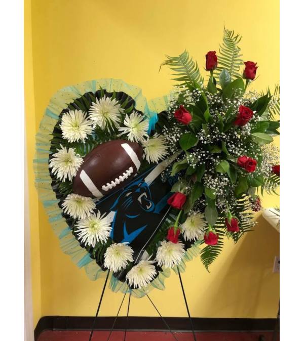 NFL Custom Design Heart Standing Spray