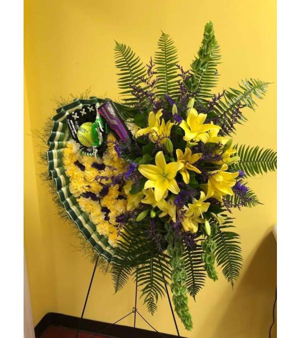 Custom Design Heart Standing Spray