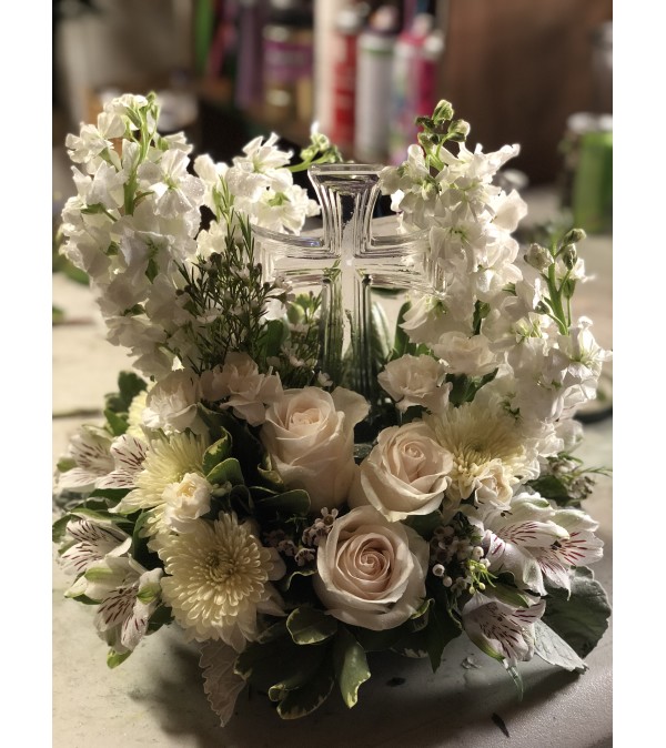 Peaceful Cross Bouquet