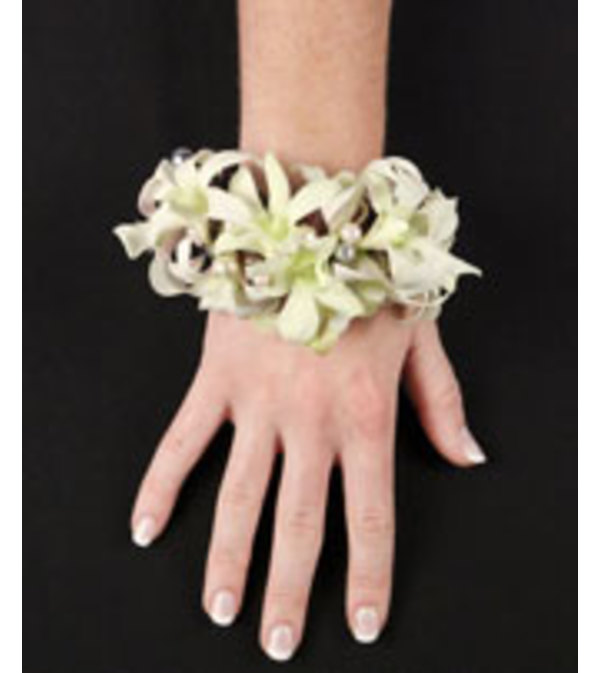 White Orchid Wrist Corsage