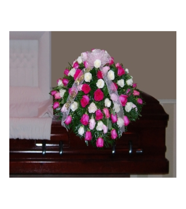 CASKET SPRAY OF ALL ROSES