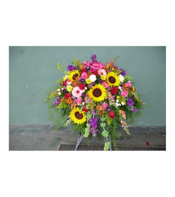CASKET SPRAY- SPLASH OF SUMMER