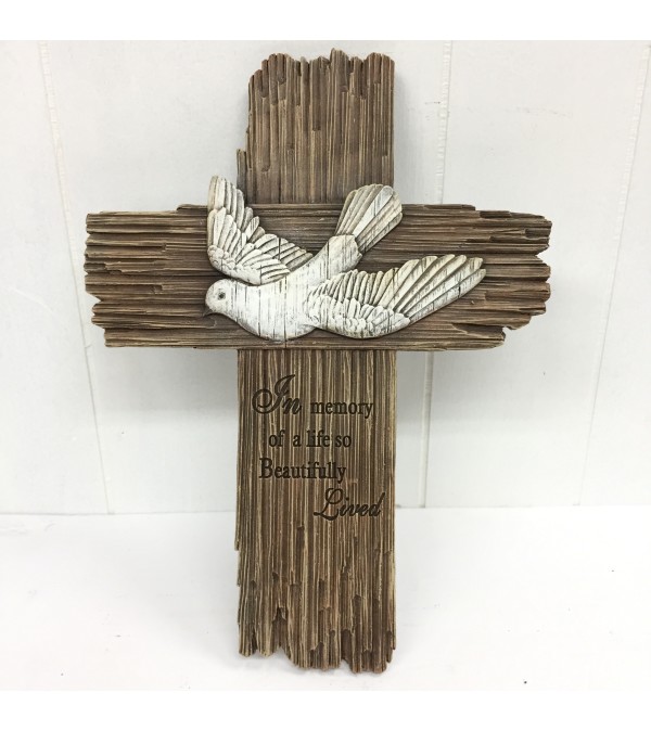 "In Memory of a life so Beautifully Lived" Resin Cross