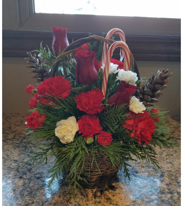 Candy Cane Twist Basket