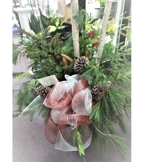 Outdoor Holiday Planter