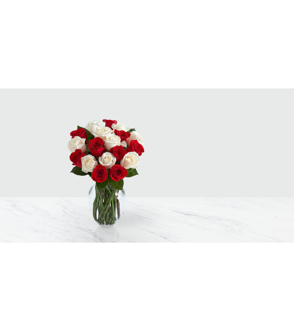 Candy Cane Roses (Vase)