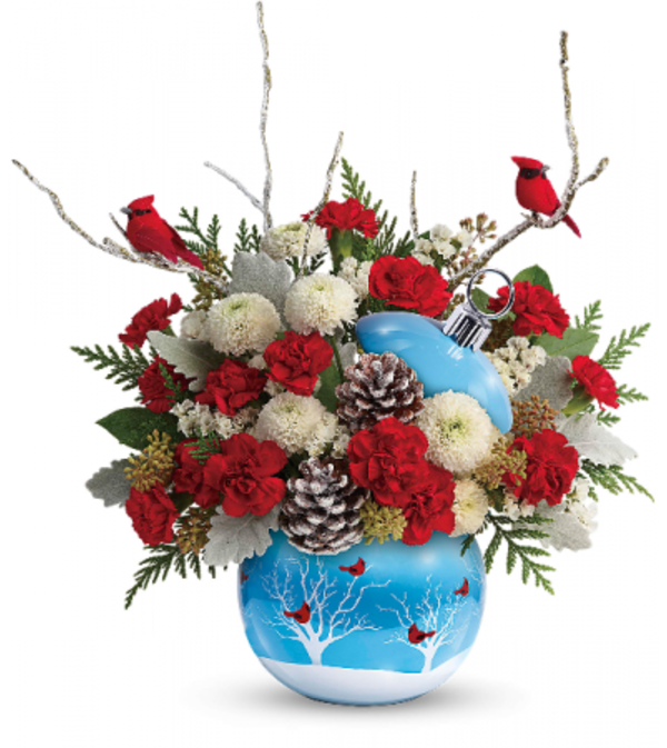 Teleflora's Cardinals int he Snow Ornament