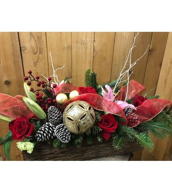 Holiday Log Centerpiece