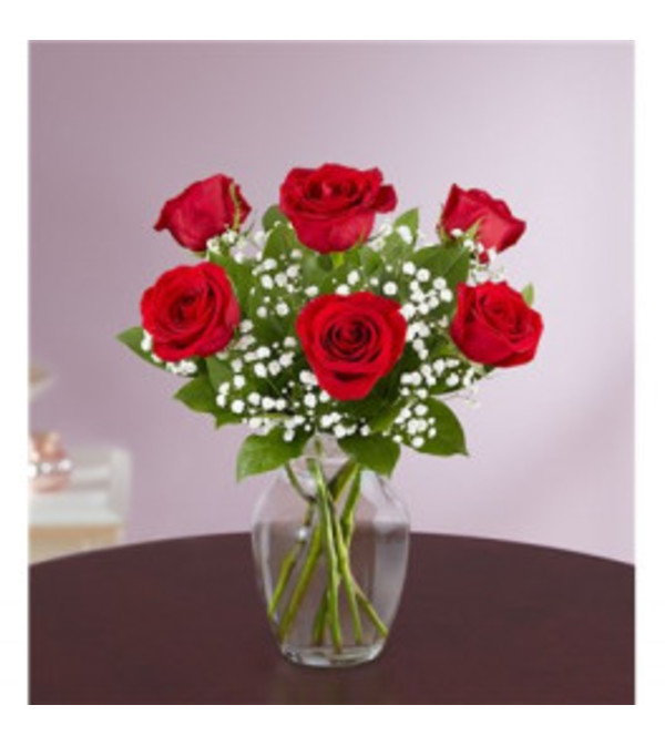 Six Rose Vase