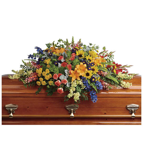 Colorful Reflections Casket Spray by Teleflora