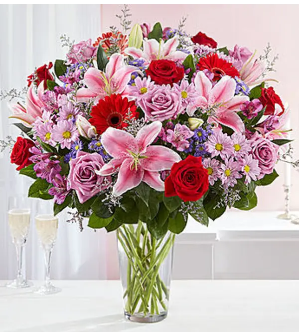 An Adoring Love Bouquet in Vase