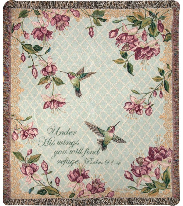 Tapestry Throw - Ruby Among The Fuchsias