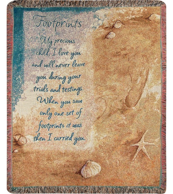 Tapestry Throw - Footprints