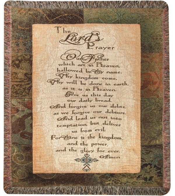 Tapestry Throw - The Lord's Prayer (2)