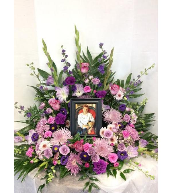 Shades of Purple Urn (or Photo) Tribute