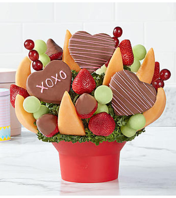 Hearts and Kisses Fruit Bouquet