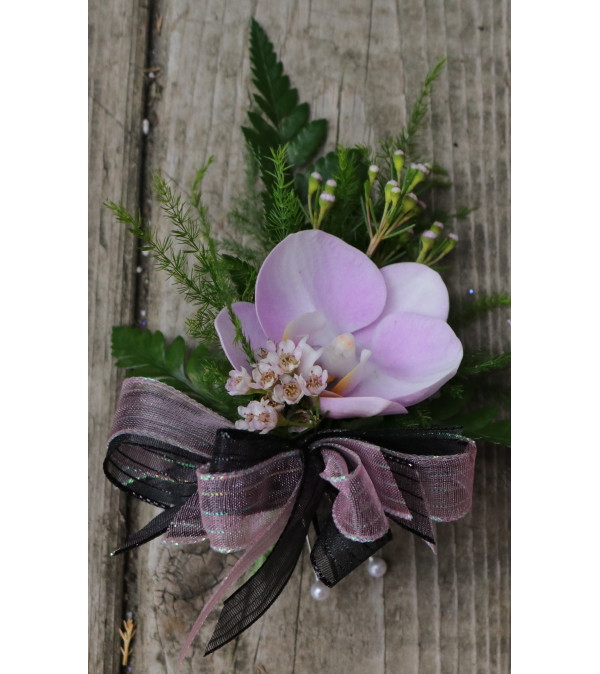 Elegant Orchid Boutonniere