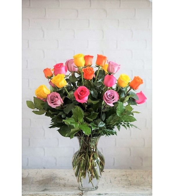 2 Dozen Mixed Roses