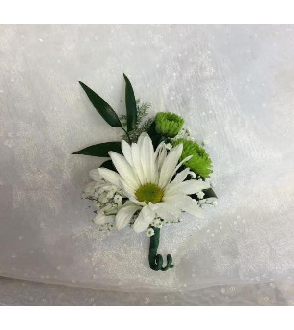 Bout 9 - White daisy, green button poms, (pick up only)