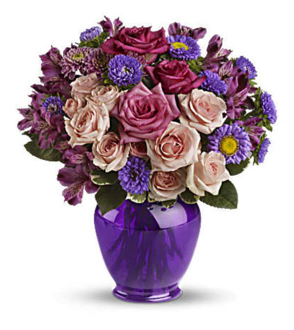 Purple Medley Bouquet with Roses
