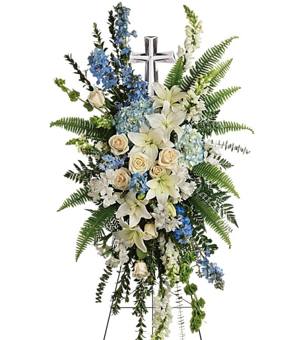 Tender Treasures-Standing Spray with Cross