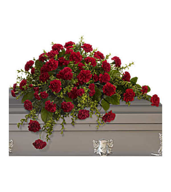 An Adoration Casket Spray