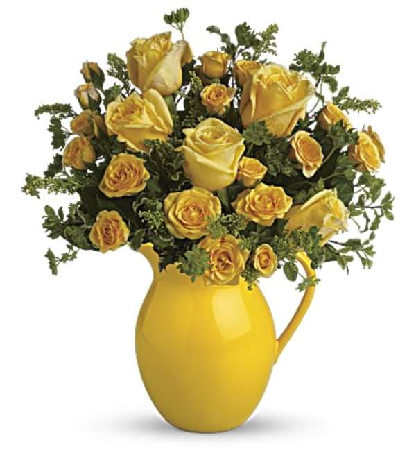 Sunny Days Pitcher of Roses
