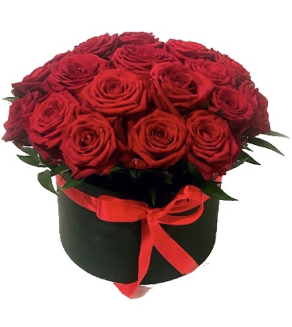 Luxe Hat Box Red Rose