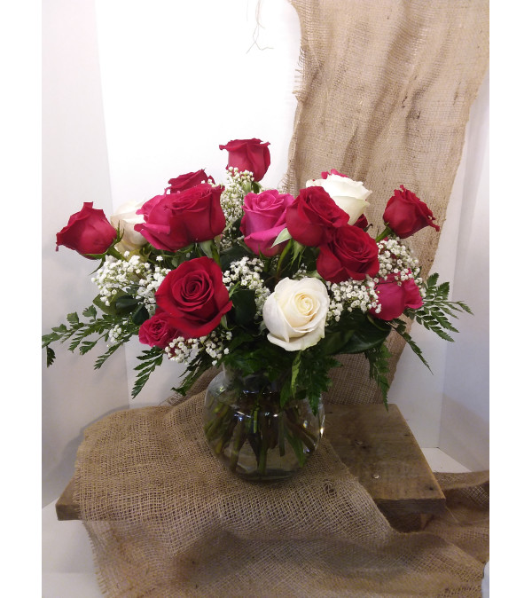Two Dozen Mixed Roses