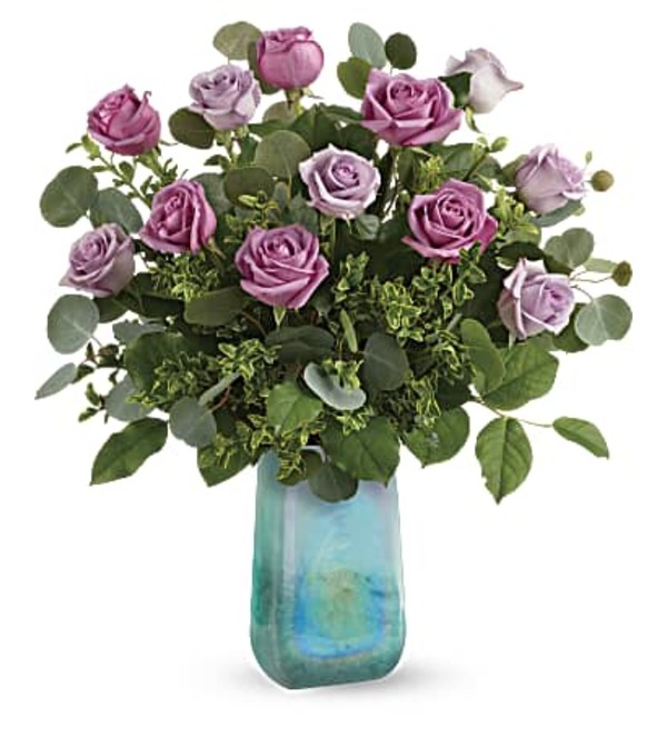 One Dozen Watercolor Roses Bouquet