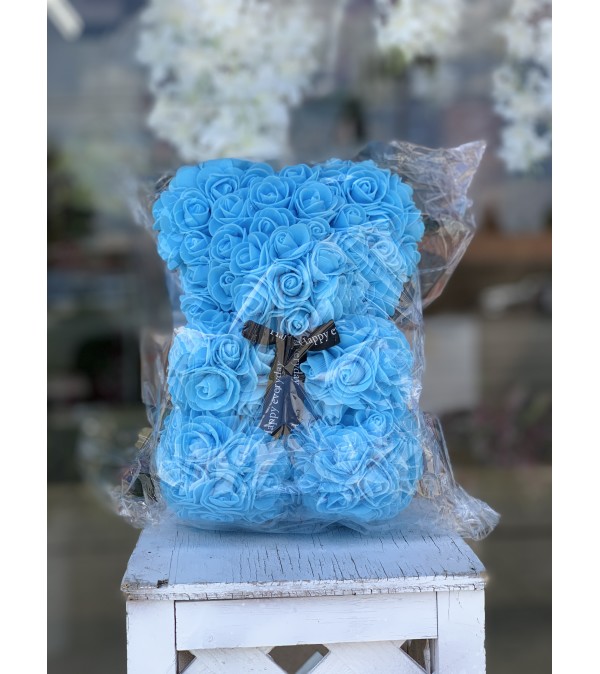 Small Blue Rose Bear